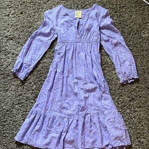 Kids purple dot dress